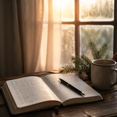 Morning Prayer Journal with Evergreen Sprig