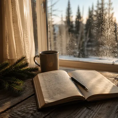 Morning Prayer Journal with Evergreen Sprig