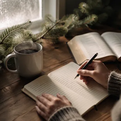 Morning Prayer Journal with Evergreen Light