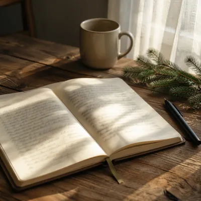 Morning Prayer Journal with Evergreen Sprig