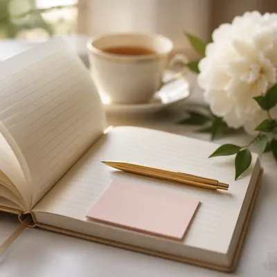 Morning Prayer Journal with Gold Pen