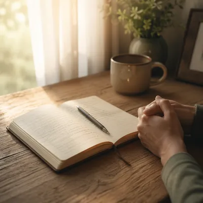 Morning Prayer Journal by Window Light