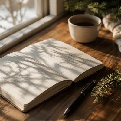 Morning Prayer Journal with Evergreen Sprig