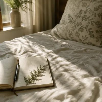 Morning Prayer Journal with Evergreen Sprig