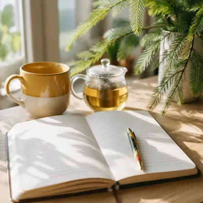 Morning Prayer Journal with Evergreen Light