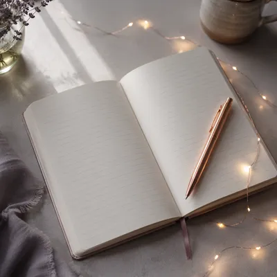 Prayer Journal with Pen in Morning Light