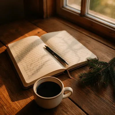Morning Prayer Journal with Evergreen Light