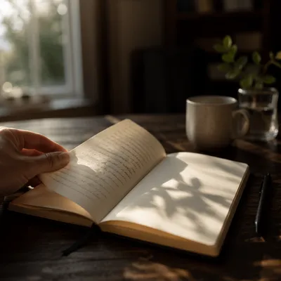 Quiet Morning Prayer Journal by Window