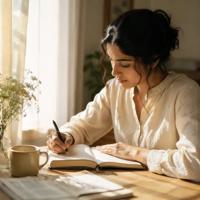 Morning Prayer Journal by Sunlit Window