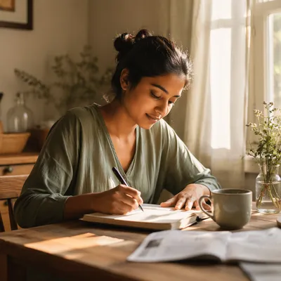 Morning Prayer Journal by Sunlit Window