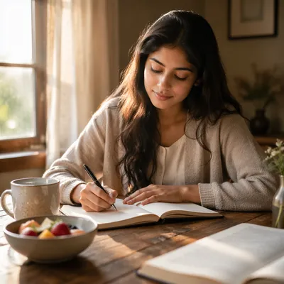 Morning Prayer Journal by Sunlit Window