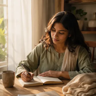 Morning Prayer Journal by Sunlit Window