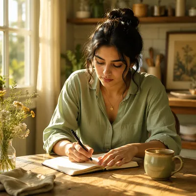 Morning Prayer Journal by Sunlit Window