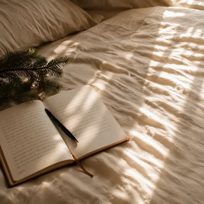 Morning Prayer Journal with Evergreen Sprig