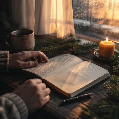 Morning Prayer Journal with Evergreen Light