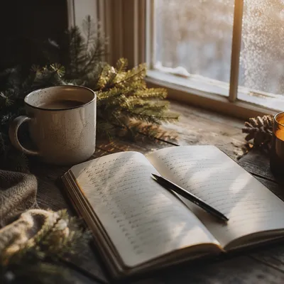 Morning Prayer Journal with Evergreen Sprigs