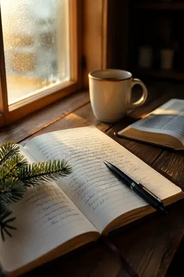 Morning Prayer Journal with Evergreen Sprig