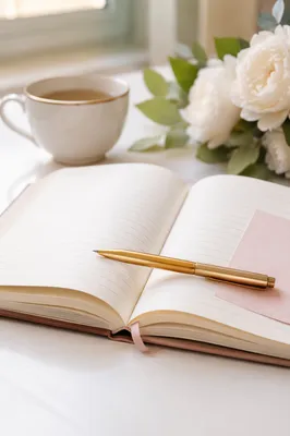 Morning Prayer Journal with Gold Pen