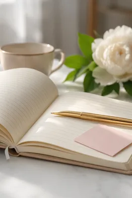 Morning Prayer Journal with Gold Pen