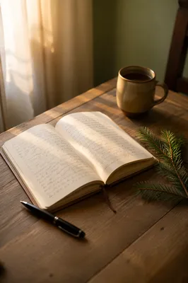 Morning Prayer Journal with Evergreen Sprig
