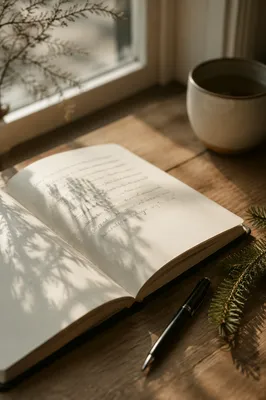 Morning Prayer Journal with Evergreen Sprig