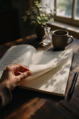 Peaceful Morning Prayer Journal by Window