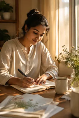 Morning Prayer Journal by Sunlit Window