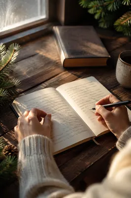 Morning Prayer Journal with Evergreen Sprigs