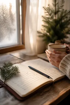 Morning Prayer Journal with Evergreen Sprigs