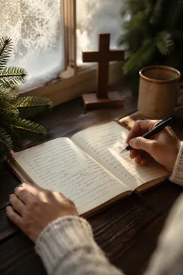 Morning Prayer Journal with Evergreen Light