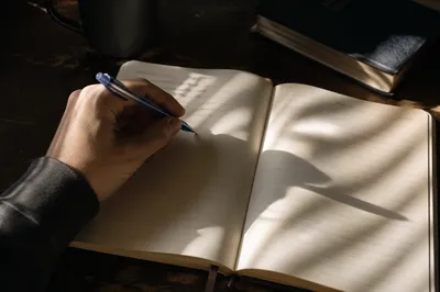Morning Prayer Journal with Blue Pen