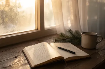 Morning Prayer Journal with Evergreen Sprig