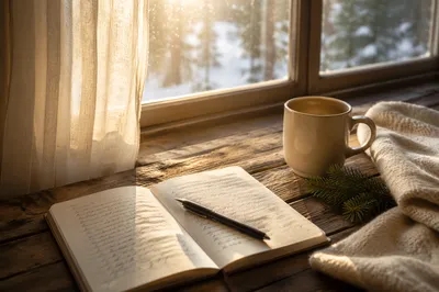 Morning Prayer Journal with Evergreen Sprig