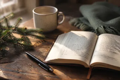 Morning Prayer Journal with Evergreen Sprig