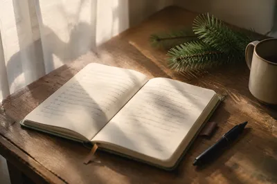 Morning Prayer Journal with Evergreen Sprig