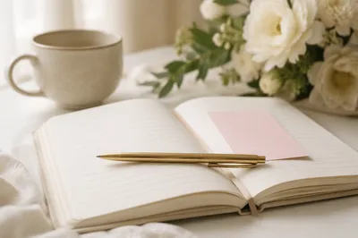 Morning Prayer Journal with Gold Pen