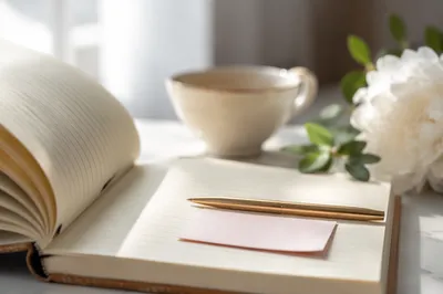 Morning Prayer Journal with Gold Pen