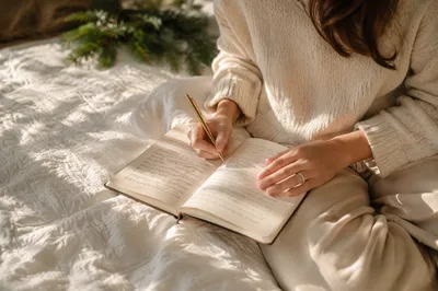 Morning Prayer Journal Writing in Soft Light