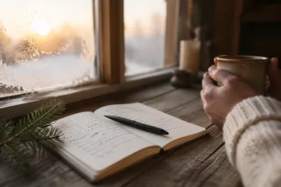 Morning Prayer Journal with Evergreen Sprig