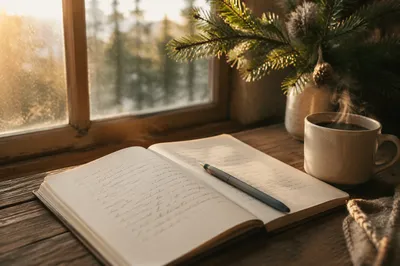 Morning Prayer Journal with Evergreen Sprig