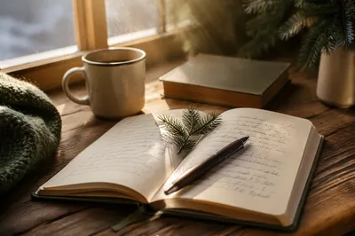 Morning Prayer Journal with Evergreen Sprig