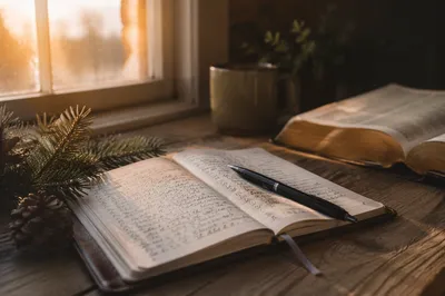 Morning Prayer Journal with Evergreen Sprig