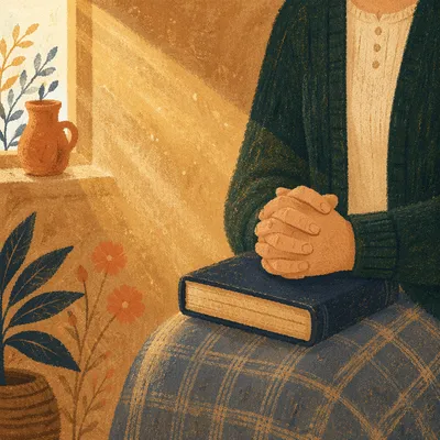 Quiet Prayer Over Worn Bible
