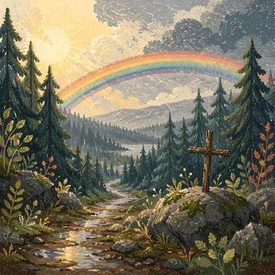Rainbow Hope Over Evergreen Valley