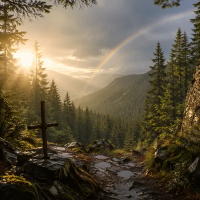 Rainbow of Hope Over Evergreen Valley