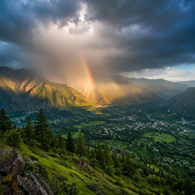 Rainbow Promise Over Evergreen Valley