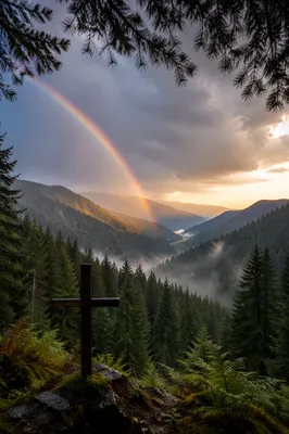 Rainbow of Hope Over Evergreen Valley
