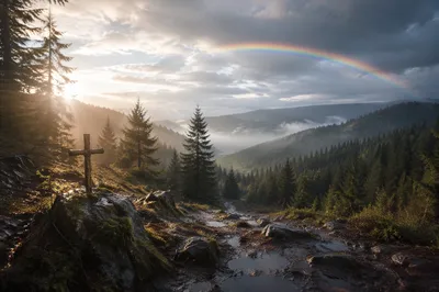 Rainbow of Hope Over Evergreen Valley