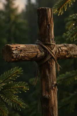 Rugged Cedar Cross in Evergreen Dawn