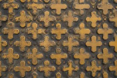 Rugged Cross Texture in Mustard Yellow